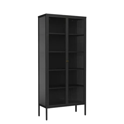 ויטרינה מעוצבת VITRA זכוכית גלית צבע שחור