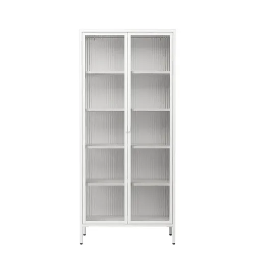 ויטרינה מעוצבת VITRA זכוכית גלית צבע לבן