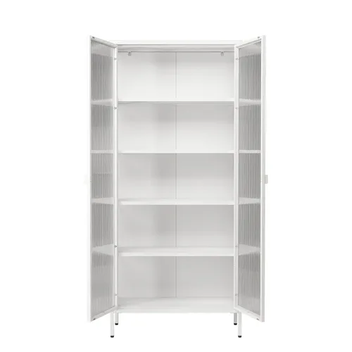 ויטרינה מעוצבת VITRA זכוכית גלית צבע לבן