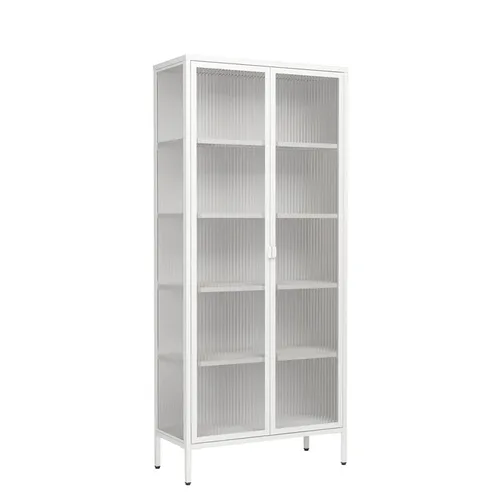 ויטרינה מעוצבת VITRA זכוכית גלית צבע לבן