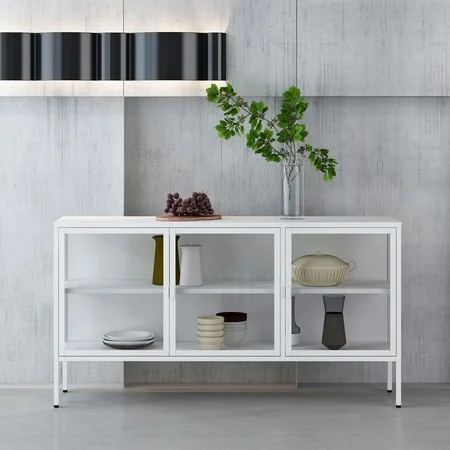 מזנון ויטרינה מעוצבת ESSENCE צבע לבן